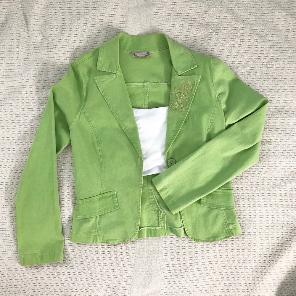 🌸 LunaChix Blazer: Green, Medium